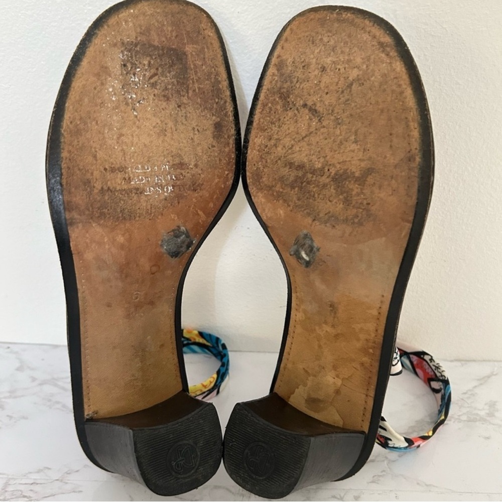 Colorful Strappy Heels by David Pilner Sz 6 - Picture 6 of 8